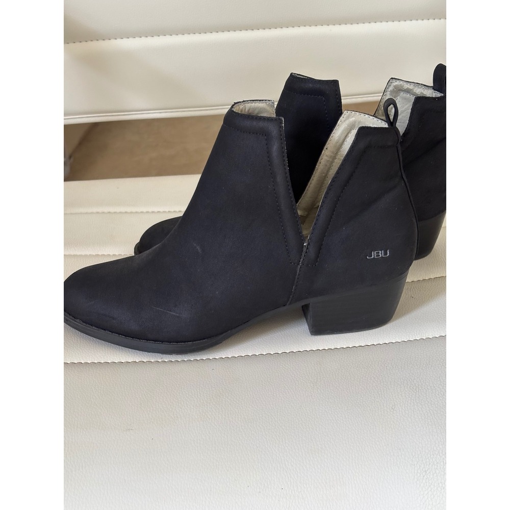 JBU by Jambu Parker Black Vegan Nubuck V-Cut Ankle Boots 9M JS17PKR01